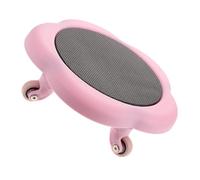 Toyvian Attrezzatura per Allenamento Addominale Rosa in Plastica con Cinque Ruote per Esercizi Stabili e Efficaci a Casa con Design a Forma di Fiore