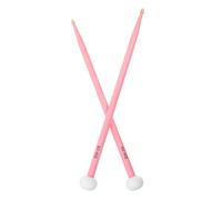 Toyvian Bacchette per Batteria in Legno d'Acero con Teste in Feltro Doppie Strumento Percussione Professionale per Timpani e Batteria Impugnatura Ergonomica per Suono Morbido e