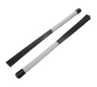 Toyvian Bacchette per Rullante in Nylon da Spazzole per Batteria Impugnatura Grigia e Design Ondulato Nero Adatte per Cajon Box Drum Jazz Acustica Folk e Pratica Dimensioni
