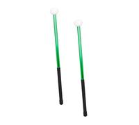 Toyvian Bacchette Set per Tamburo Testa in Feltro Verde in Lega Resistenti e Pratiche, per Esercizi e Performance di Batteria e Strumenti a Percussione
