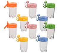 Toyvian Barattoli per Osservazione Insetti da 10 Pezzi per con Coperchio a Ribalta Contenitori Trasparenti per Raccolta Campioni Anello di Sospensione e Strumento Naturalistico per