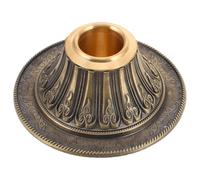 Toyvian Base in Rame per Ruota di Preghiera Tibetana, Portatile | Supporto con Foro da 2, 5cm, Design a Loto Inciso a Mano, per Templi e Santuari