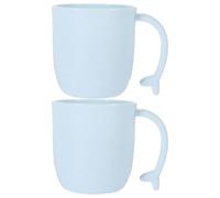 Toyvian Bicchieri per Collutorio Riutilizzabili in Pp, Set 2 Pezzi Design a Delfino, Tazze da Bagno per Lavarsi i Denti e Lavaggio della Bocca, Sicuri e Resistenti per Uso Quotidiano