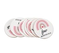 Toyvian Biglietti Mensili in Legno Per Neonati 14 Pezzi Accessori Per La Fotografia Di Neonati Decorazioni Personalizzate Per Ricordi Di Neonati