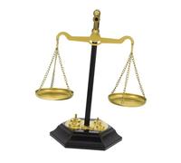 Toyvian Bilancia Giustizia in Metallo Soprammobile Decorativo Stile Vintage Centrotavola per Tavolo Moderno Tema Armonia per Ufficio e Casa