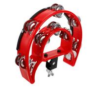 Toyvian Biow The Bell Hand Ring Tamburelli Montabili Su Tamburo Hihat Tambourine Montabili Per Drum Fornitura Di Piatti Per Batteria Piatti Per Batteria Tamburello Hi-hat Addominali Rosso