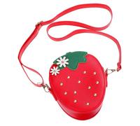 Toyvian Borsa a Tracolla Per Ragazzo Ragazza a Forma Di Fragola, Portamonete Resistente All’usura Tracolla Regolabile, Borsa Semplice e Compatta Per Shopping, Feste e
