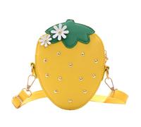 Toyvian Borsa a Tracolla Singola per Portamonete a Forma di Fragola Pochette Regolabile Resistente Borsa Piccola per Ragazze Scomparto per Carte e Chiavi Colore Giallo