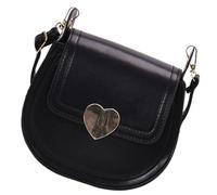 Toyvian Borsa a Tracolla Vintage da Donna, Borsa a Sella Crossbody in Pu Nero, Elegante e Pratica, per Party e Shopping, per Portafoglio, Chiavi, Cosmetici e Carte