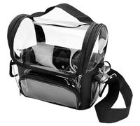 Toyvian Borsa da Parrucchiere Trasparente Grande Capacità in PVC Chiusura a Cerniera Organizer Portautensili per Chioma e Trucco Valigia da Viaggio per Accessori da Barbiere