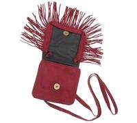 Toyvian Borsa Tracolla Singola Morbida e Resistente allo Sbiadimento per Bambine in Pelle Scamosciata Rossa Nappine come Accessorio la Strada