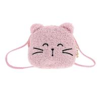 Toyvian Borsetta Tracolla Bambina in Poliestere Rosa a Forma di Gatto, Morbida e Versatile per Attività All'aperto e Scuola, Portamonete Carino e Adorabile per Bambini