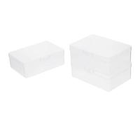 Toyvian Box per carte da gioco: 3 scomparti vuoti per carte da gioco, in plastica, con chiusura a scatto per carte di credito, dimensioni standard da poker 10 x 7 x 3. 5 cm