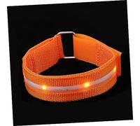 Toyvian Bracciale LED Luminoso da Corsa Armband Notturno per Sicurezza Outdoor Corsa Camminata Ciclismo Fascia Leggera e Antiscivolo per Braccia Monocolore Arancione Ricaricabile USB