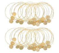 Toyvian Braccialetti da Danza del Ventre Donna 40 Anelli Oro Accessori per Costumi Egiziani da Polso Gioielli per Spettacoli Teatrali e Performance di Danza
