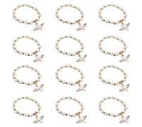 Toyvian Braccialetti Rosario per Ragazzo Ragazza 12 Pezzi Bianco in Plastica Croce, Facili da Indossare e Confortevoli per Battesimo e Vita Quotidiana