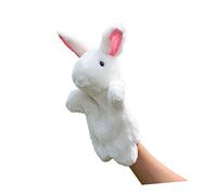 Toyvian Burattino a Mano Coniglio Peluche Bianco Marionetta da Mano per Ragazzo Gioco di Ruolo Raccontare Storie Regalo Educativo per Genitori e Ragazzo