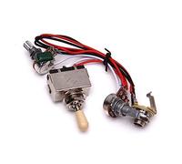 Toyvian Cablaggio Per Circuito Di Chitarra Elettrica Con 3 Interruttori A Levetta Costruzione in Metallo 0 47 Pollici 3wbt/1v/1t/ Potenziometro 2-500k