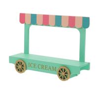 Toyvian camion dei gelati carretto gelati Home decor kid camion di cibo in miniatura camioncino dei gelati in legno decorazioni decorare Modello mini furgone dei gelati minuscolo ornamento