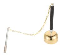 Toyvian Campana per Tempio Buddista in Rame con Bastone Estensibile, Strumento Musicale Ritualistico Yin Qing Decorativo, Utensile Manuale per Cerimonie Spirituali e Meditazione