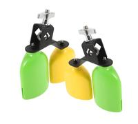 Toyvian Campanacci Colorati Per Percussioni Set Da Campane Bicolor Verde e Giallo Per Eventi Musicali Danze e Strumenti Percussione Resilienti Per Musicisti Età