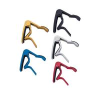 Toyvian Capotasto a Grilletto per Chitarra Acustica ed Elettrica, Set da 5 Pezzi Cuscinetto in Silicone Antigraffio, Accordatore Clip per Ukulele e Chitarra Folk, Cambio Colore Casuale