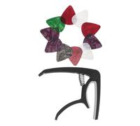 Toyvian Capotasto Chitarra e Plettri per Chitarra Acustica Elettrica Ukulele e Basso con Meccanismo Quick Release per Accordatura Precisa e Accessori Banjo Bass Guitar