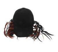 Toyvian Cappello con Parrucca Attaccata da Donna Berretto da Baseball Regolabile Chioma Corti Ricci Sintetici Look Naturale Traspirante per Uso Quotidiano e Protezione Solare