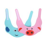 Toyvian Cappello da Doccia per Bambini Regolabile Visiera Protettiva per Occhi e Orecchie 2 Pz Design Cartoon per Bagnetto Sicuro