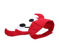 Toyvian Cappello da Granchio Rosso Regolabile per Feste, Leggero e Confortevole Non Tessuto, Accessorio Animale per Celebrazioni e Party