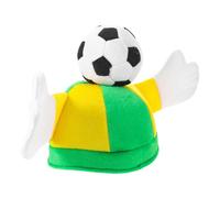 Toyvian Cappello da Tifoso a Forma di Pallone da Calcio con Design a Mano, in Velluto Portatile e Confortevole per Feste Sportive e Raduni di Fan