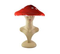 Toyvian Cappello Fungo Rosso Bianco Punteggiato Per Donne, Costume Fata, Cosplay - Cappelli Divertenti Per Bambini Adulti, Accessori Festa Vacanza Foto