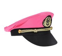 Toyvian Cappello Marinaio Ricamato in Cotone Cappellino Capitano Traspirante per Feste a Tema Marittimo e Performance Sceniche