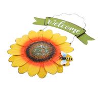 Toyvian Cartello di Benvenuto per Parete Ghirlanda di Fiore di Sole per Porta Cartelli di Benvenuto per Porta D'ingresso Esterna Decorazioni per Esterni per Ingresso Ciondolo Forma di Fior