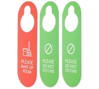 Toyvian Cartello Facile da Appendere in Pvc Porta Non Disturbare 3 Pezzi e Leggere Design Unico ed Elegante Colore Casuale per Hotel, Ufficio e Caffè