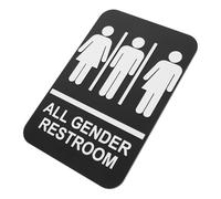 Toyvian Cartello per Wc in Braille Autoadesivo in Abs per Bagno Unisex, Resistente di Lunga Durata, Decorazione Semplice e Moderna per Toilette Accessibile a Non Vedenti