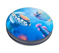 Toyvian Cartoon Underwater Hand Drum Percussive Wooden Instrument for Kids and Adults Engaging Music Toy with Design