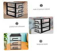 Toyvian Cassettiera Plastica Trasparente Strati con Impilabile Mobile Organizer Portatile per Ufficio e Studio Armadietto Multiuso e Scrivania