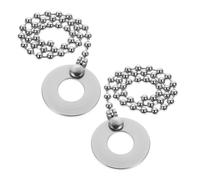Toyvian Catena Lunghezza Regolabile in Lega di Alluminio Argento 2 Pezzi per Effetto Sibilo Migliorato e Facile Installazione per Piatti Batteria su Drum Kit