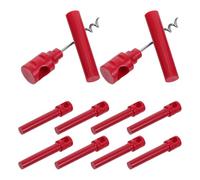 Toyvian Cavatappi Manuale Apribottiglie da Bar Set 10 Pezzi in Plastica Rossa Compatto Portatile per Vino Uso Domestico e Viaggi