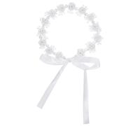 Toyvian Cerchietto Bianco da Sposa Decorativo in Cristallo e Argilla Polimerica, Leggero e Raffinato, per Giardini e Ricevimenti