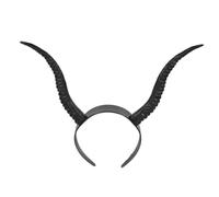 Toyvian Cerchietto Corna da Demone in Plastica Nero Riutilizzabile e Confortevole per Halloween e Natale, Accessorio Cosplay Gotico per Adulti