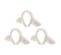 Toyvian Cerchietto Orecchie di Agnello in Peluche Bianco 3 Pezzi, Fascia per Chioma per Ragazze e Adulti, Accessori per Costume da Cosplay Animali da Fattoria, Comodo e Aderente per Feste