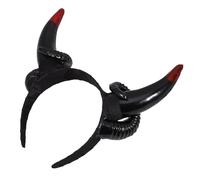 Toyvian Cerchietto per Chioma Corna Diaboliche Nere in Plastica per Halloween, Accessorio Sicuro e Creativo per Donne e Uomini, per Natale e Capodanno