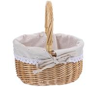 Toyvian Cesta Portabiancheria in Vimini Intrecciato, Lavabile e Originale, per Matrimoni e Banchetti, per Conservare Cibi e Snack