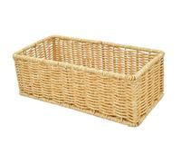 Toyvian Cestino in Rattan Sintetico Porta Posate e Contenitori per Cucchiaio Organizer Robusto per Frutta e Spezie Decorazione Tradizionale per Casa