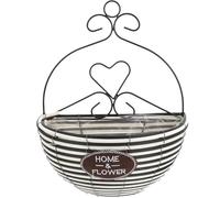 Toyvian Cestino Intrecciato da Parete in Ferro e Pelle per Piante Sospese Decorazione Rustica per Casa Ufficio e Cucina Portafrutta e Fioriera Sospesa Resistente e Facile da Installare