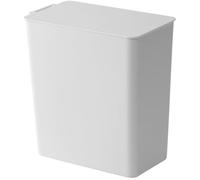 Toyvian Cestino per Rifiuti da Scrivania con Coperchio, Mini Contenitore in Plastica Pp Bianco per Ufficio e Casa, Cestino Gettacarte Compatto per Cucina e Bagno