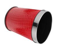 Toyvian Cestino per Rifiuti Vintage senza Coperchio Rosso con Texture Coccodrillo in Acciaio Inossidabile Contenitore Pratico e Stabile per Casa Ufficio Bagno e Cucina