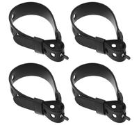 Toyvian Cinghie Regolabili per Attacchi da Snowboard 30 Cm in TPU Nero, Set 4 Pezzi con Sgancio Rapido, Cinturini di Fissaggio per Scarponi da Sci e Racchette da Neve, Adatte per